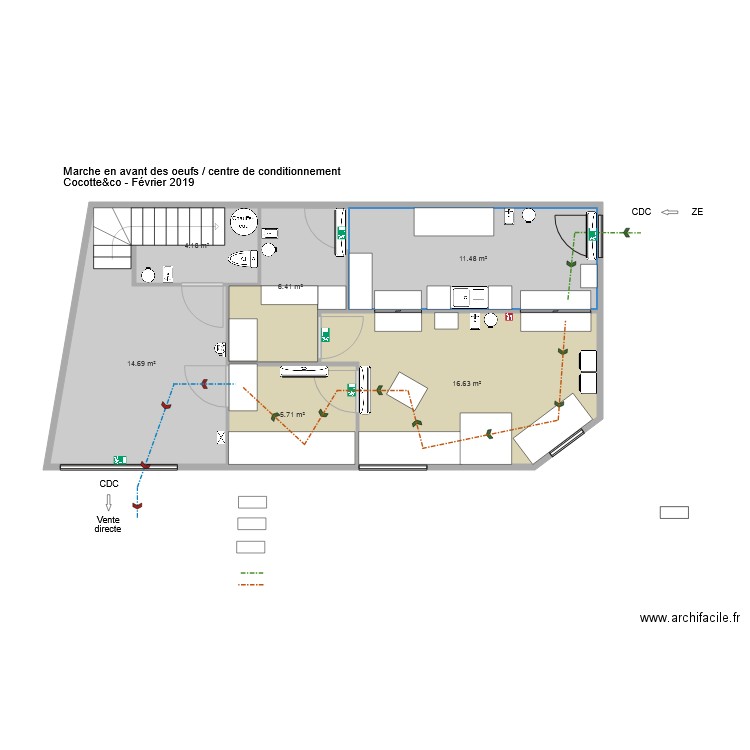 Marche en avant oeufs cdc sans transfo. Plan de 0 pièce et 0 m2