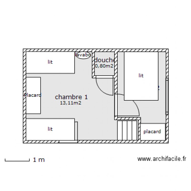 étage mazot projet. Plan de 0 pièce et 0 m2