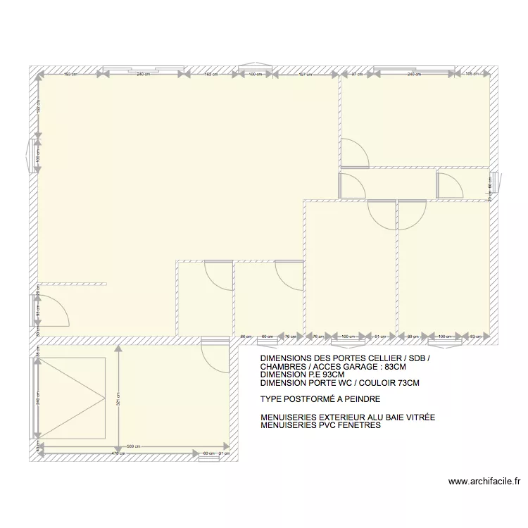 MAISN PLAIN PIED FABREGUES MENUISERIES. Plan de 