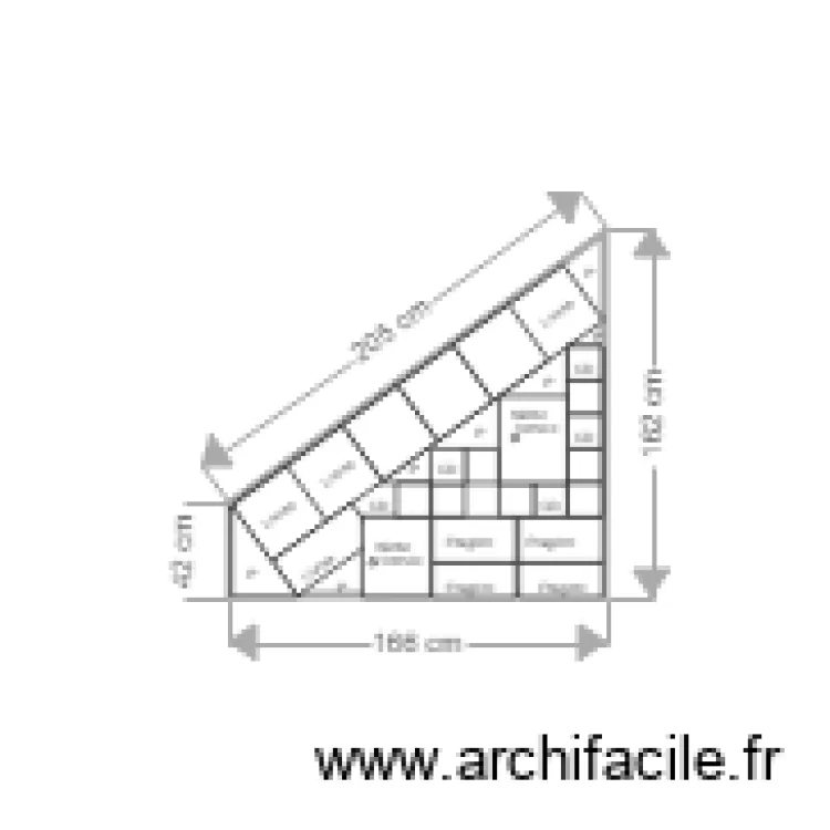 Meuble sous escalier. Plan de Meuble sous escalier. Plan de