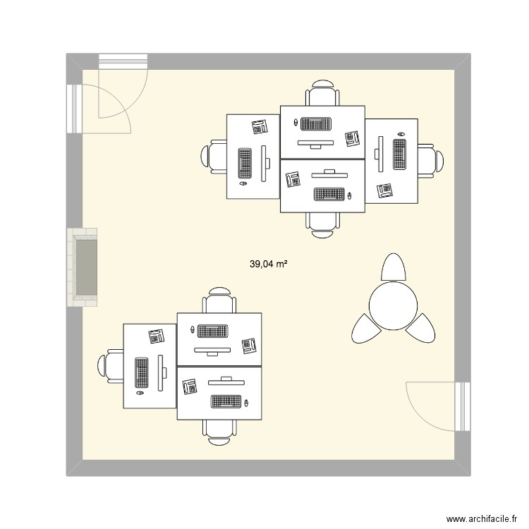 Bureau 2. Plan de 0 pièce et 0 m2