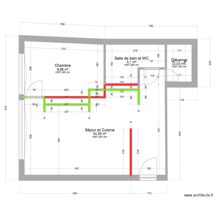 PLAN AURELIA HOME d'AMENAGEMENT. Plan de 7 pièces et 41 m2