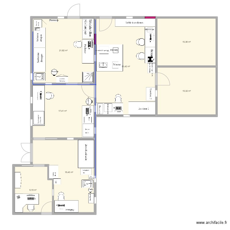Labo FAE - grand revu archi. Plan de 0 pièce et 0 m2