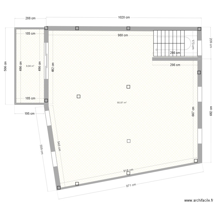 ETAGE 3.1.1.1.1. Plan de 7 pièces et 97 m2