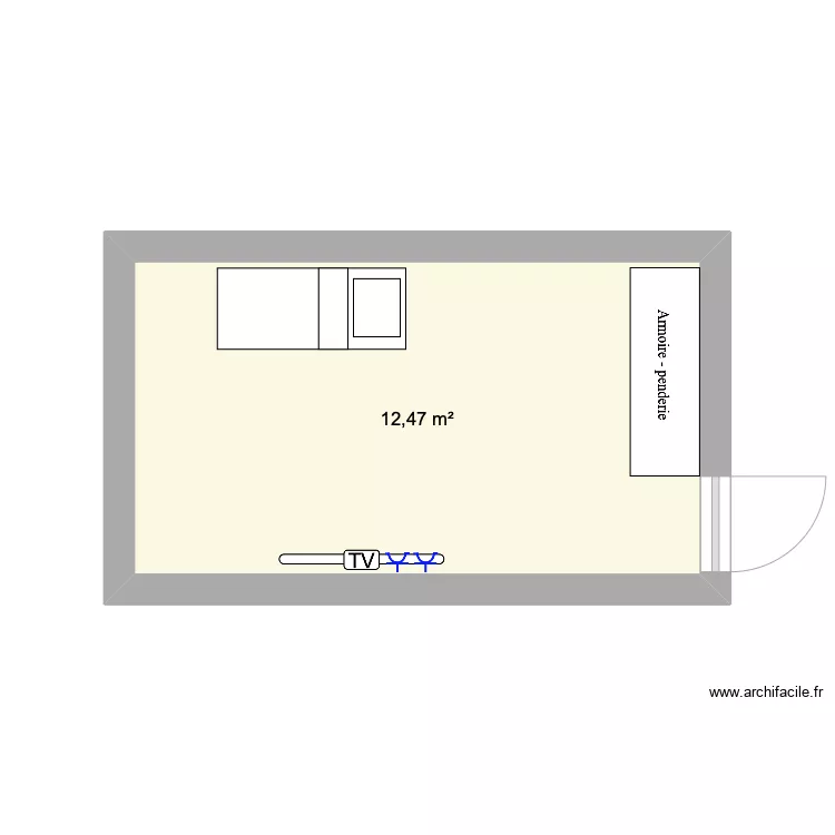 Chambre 2. Plan de 