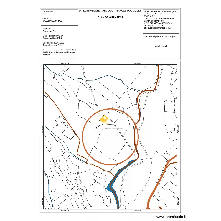 Plan de situation CHATEAU LA VILLATADE. Plan de Plan de situation CHATEAU LA VILLATADE. Plan de