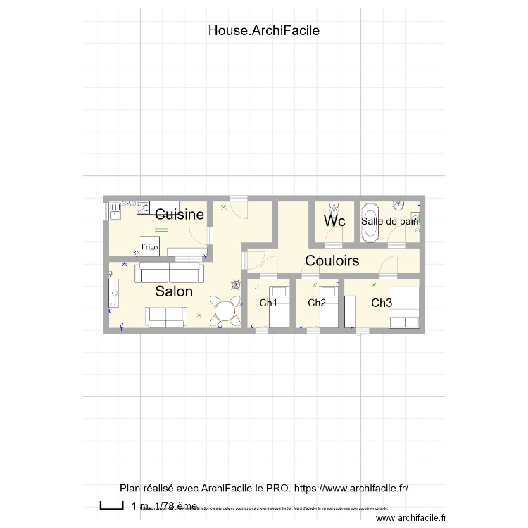 My house. Plan de 0 pièce et 0 m2