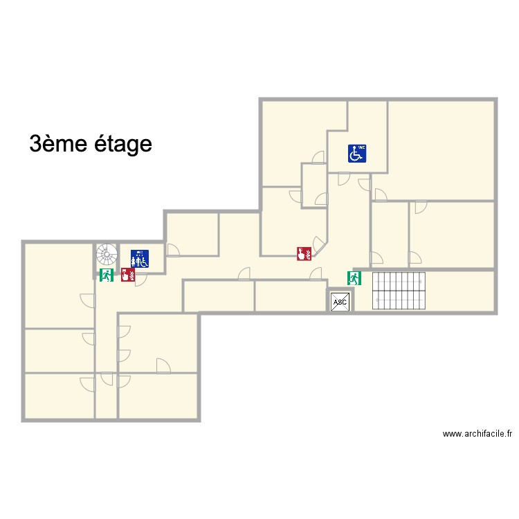 Espace richelieu 3ème. Plan de 0 pièce et 0 m2