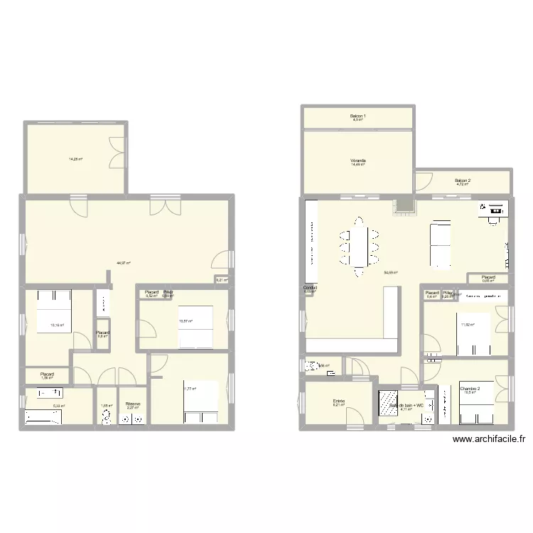 Carc&egrave;s sans travaux V6. Plan de 