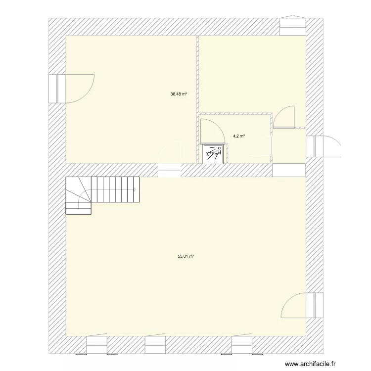 1er &eacute;tage Maison du Lac. Plan de 
