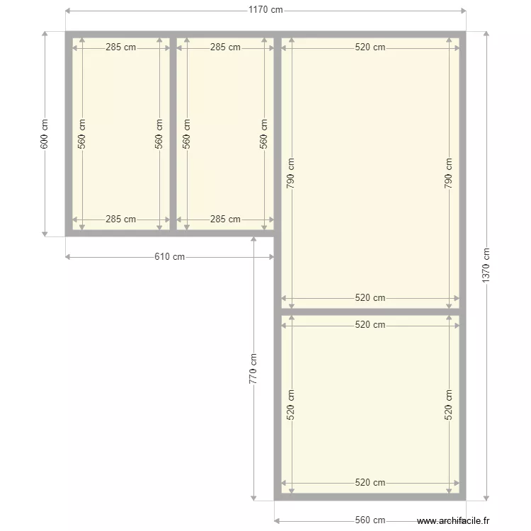 PLAN MURS EXTERIEUR PETOT. Plan de 