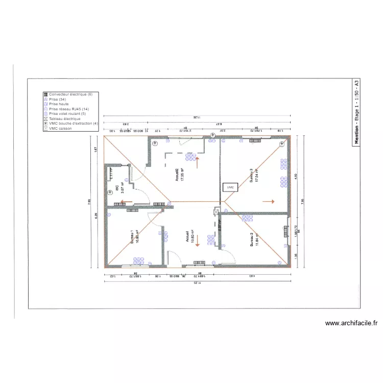 Implant CF Bureau RDC ROGER DUMOULIN. Plan de 
