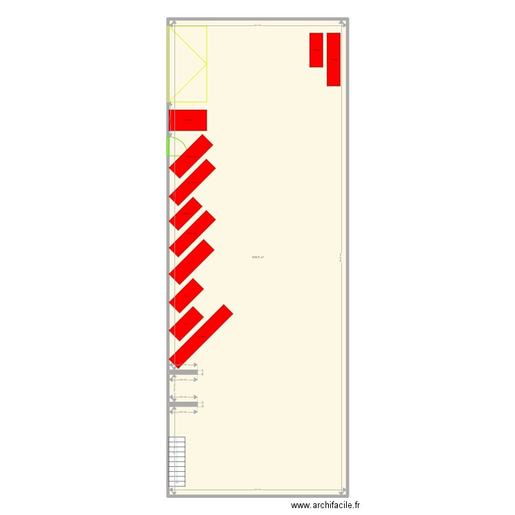 Quai 1. Plan de 1 pièce et 236 m2