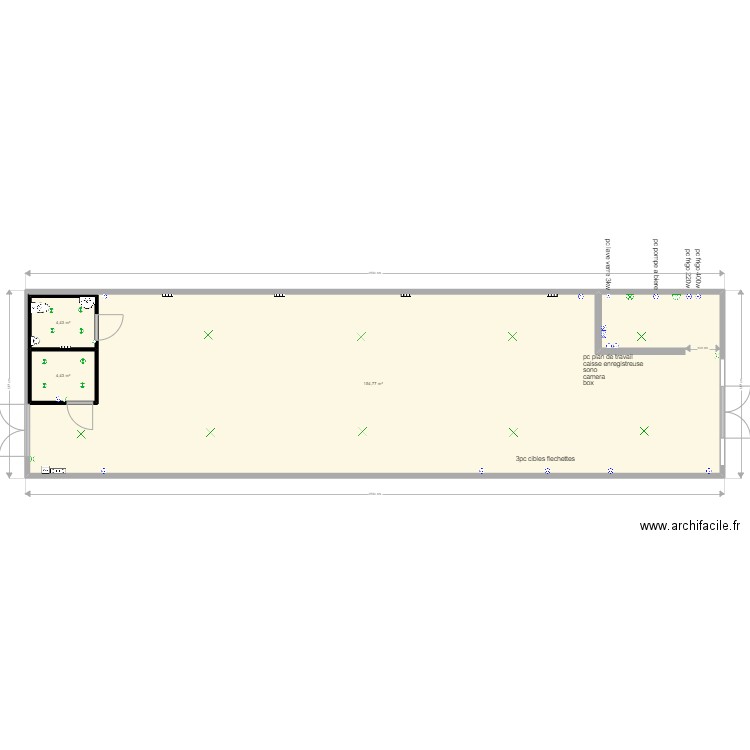 plan elec. Plan de 3 pièces et 174 m2