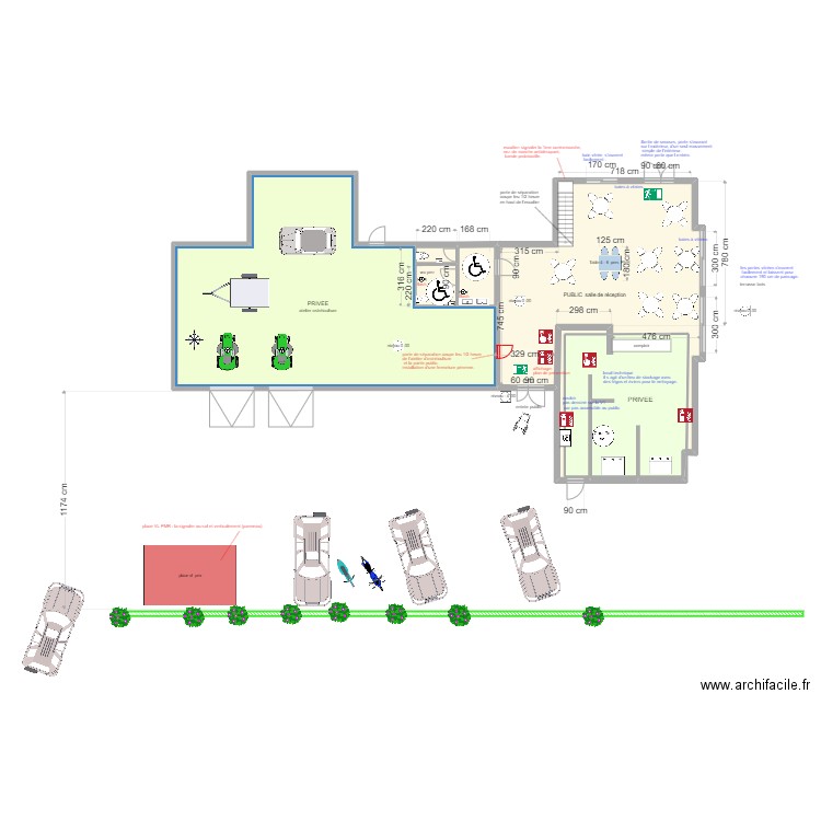 les tadornes antérieur v2. Plan de 9 pièces et 286 m2