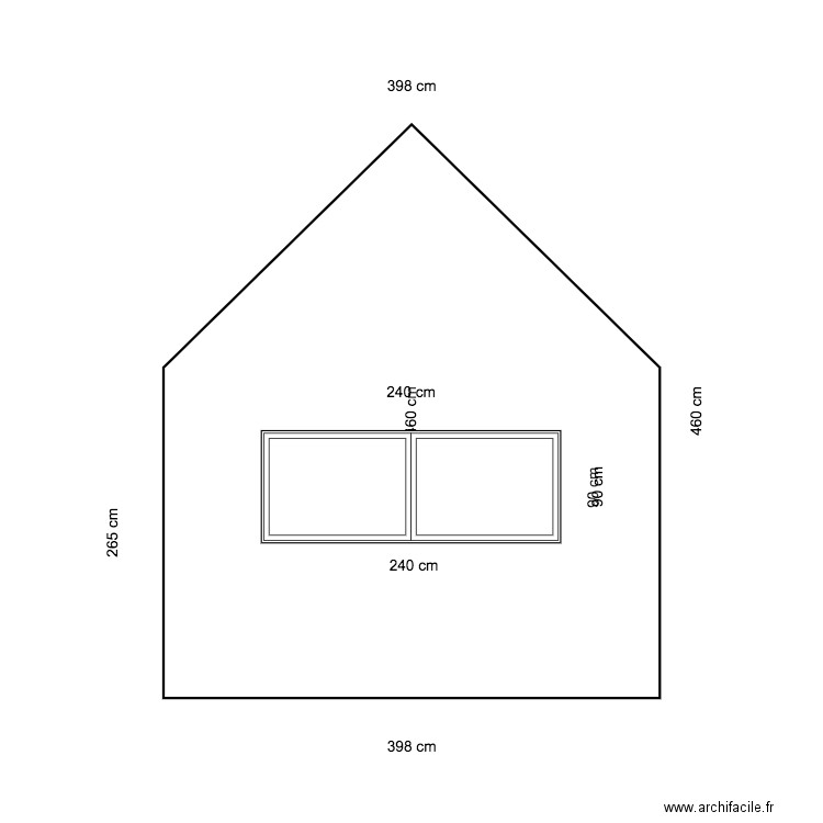 Plan facade extension . Plan de 0 pièce et 0 m2