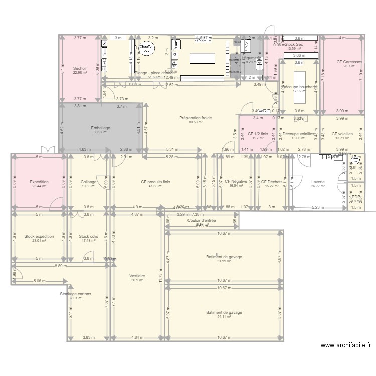 Plan Laboratoire  Plan 26 pièces 700 m2 dessiné par LaFerme1