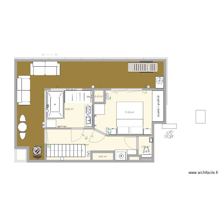 Appartement test v3. Plan de 0 pièce et 0 m2