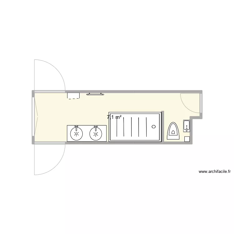 Salle de bain 6. Plan de 