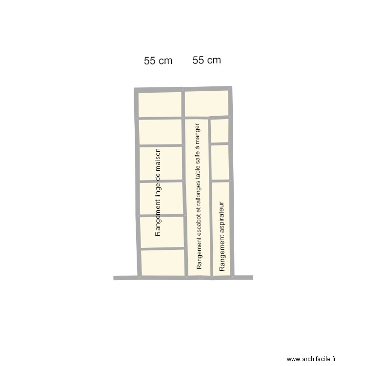Placard couloir. Plan de 0 pièce et 0 m2