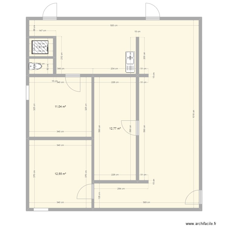 Plan Vestiaire Réfectoire. Plan de 0 pièce et 0 m2