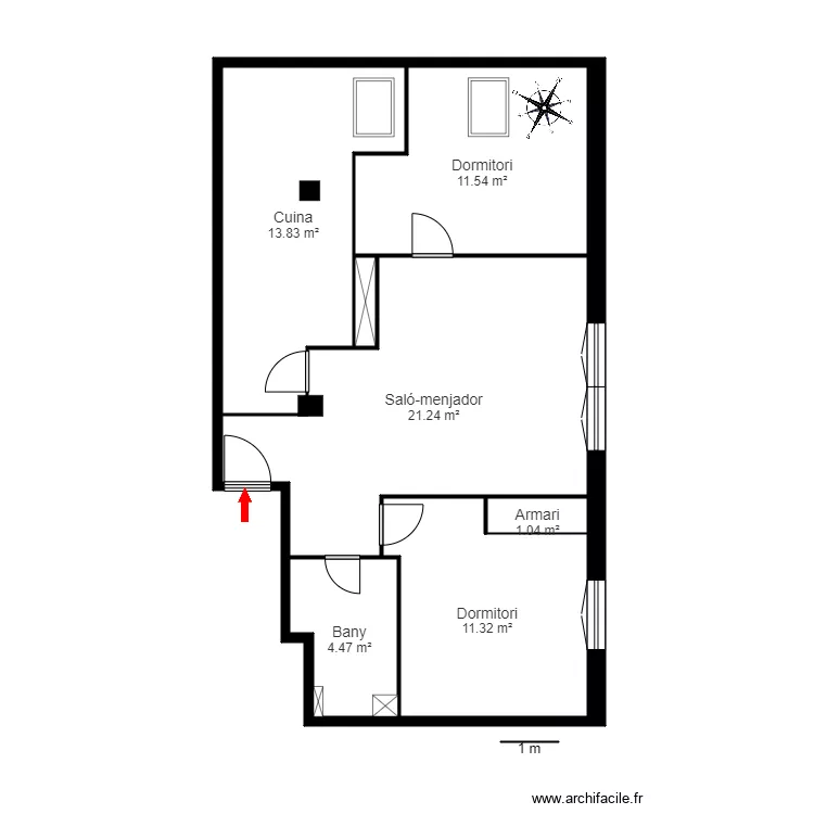 ED SANT FELIX ESCALA 2 4 3 ESCALDES. Plan de 