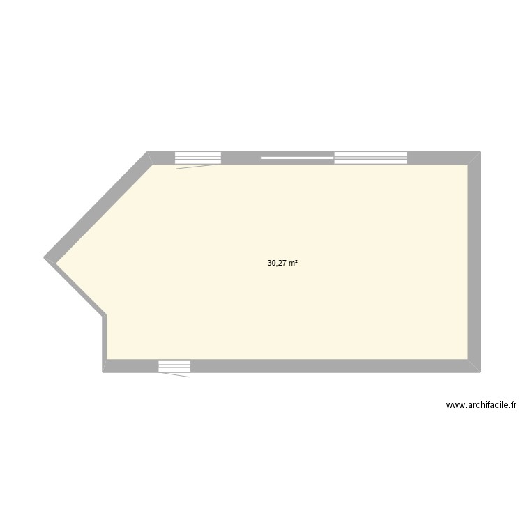 Maison . Plan de 1 pièce et 30 m2