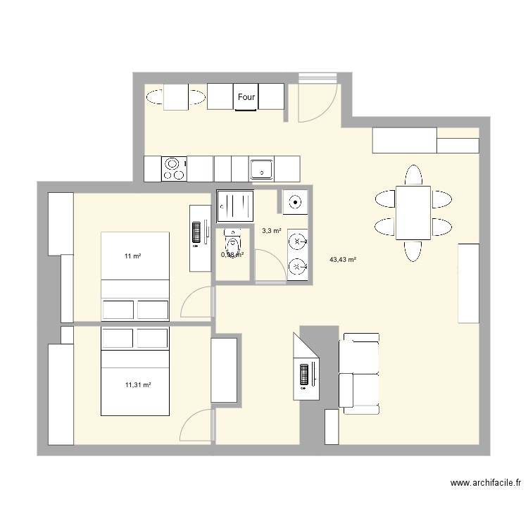 La Roquette 7. Plan de 0 pièce et 0 m2