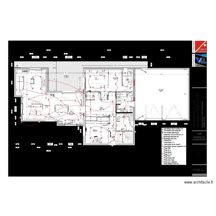 plan elec mickael. Plan de 0 pièce et 0 m2