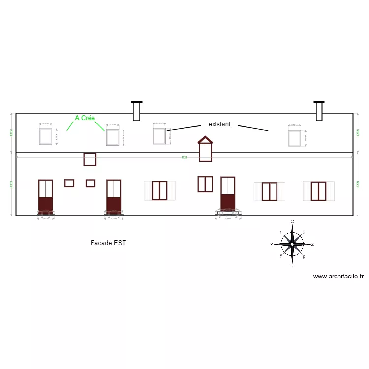 KB facade est2. Plan de 