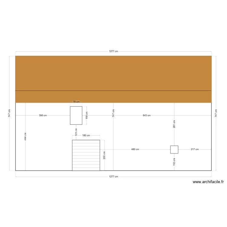 FACADE SUD INITIAL. Plan de 