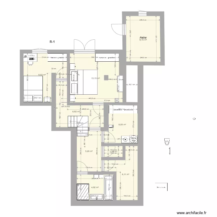 Plan R moins 1 escalier ok bis. Plan de 