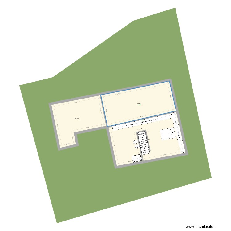 maison étage filles. Plan de 3 pièces et 115 m2