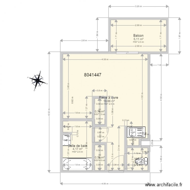 8041447. Plan de 0 pièce et 0 m2