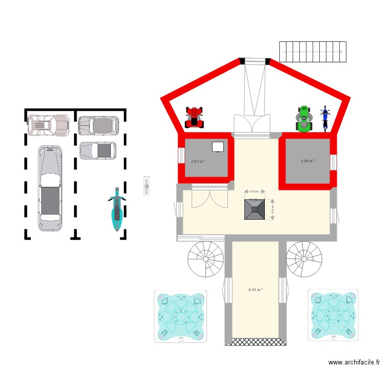 Maison espagnol. Plan de 0 pièce et 0 m2