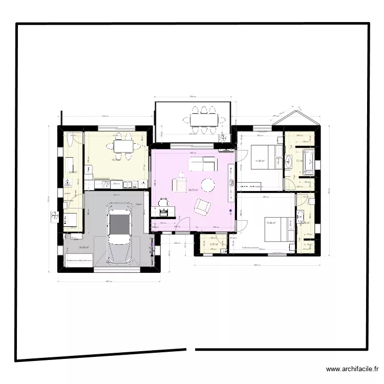Dernier projet sans meuble. Plan de 