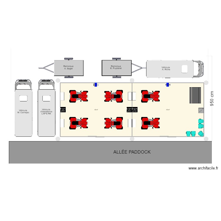 INSTALLATION PADDOCK GATEL V3. Plan de 2 pièces et 96 m2