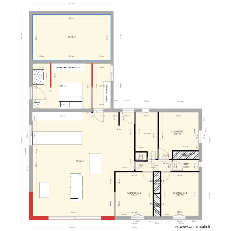 ZARMIX HOME PROJET. Plan de 14 pièces et 143 m2