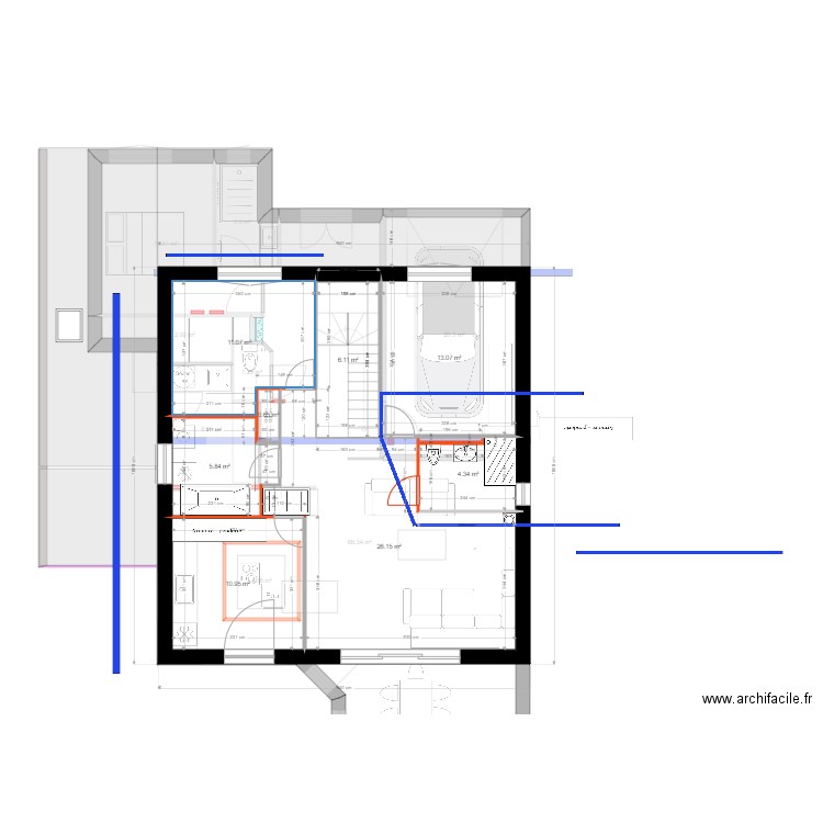 après maçonnerie. Plan de 0 pièce et 0 m2