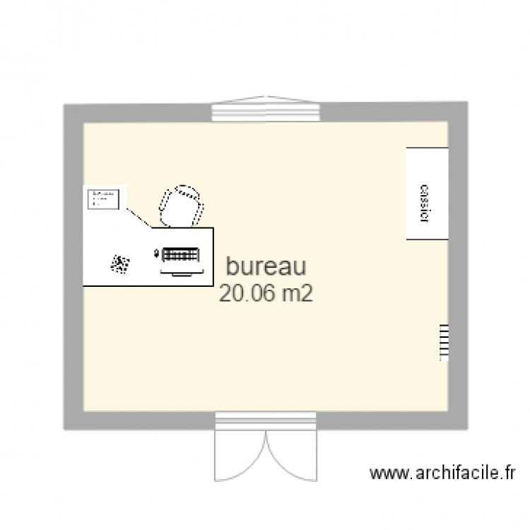 bureau. Plan de 0 pièce et 0 m2