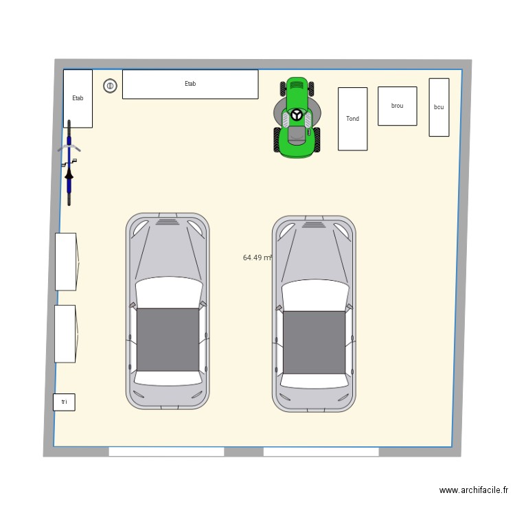Garage Double Maincy 2. Plan de 0 pièce et 0 m2