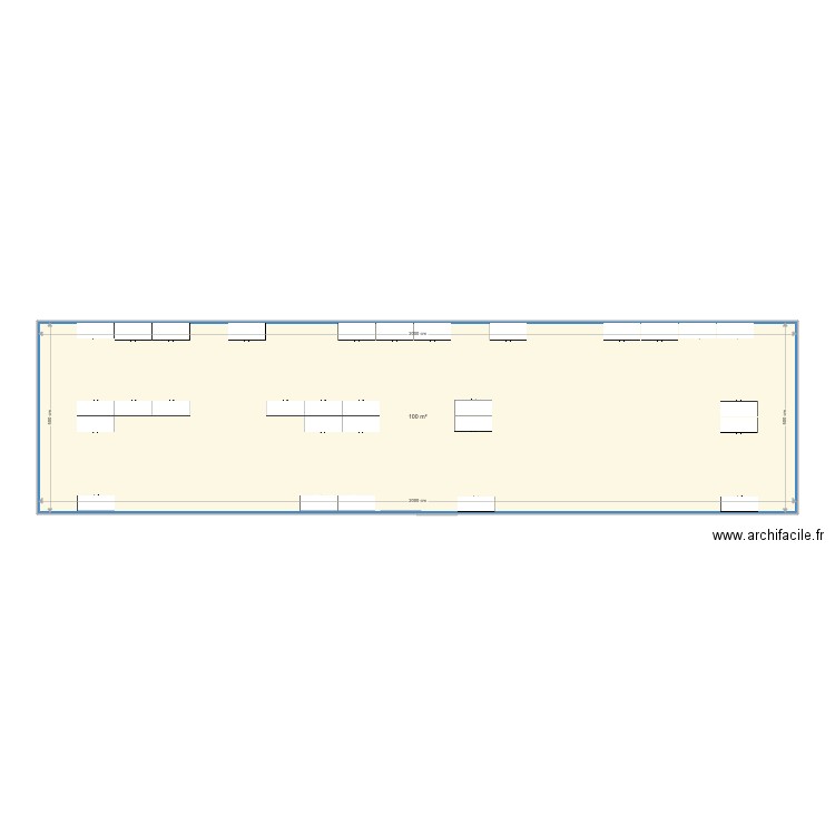 zone grillagée 66 armoires. Plan de 0 pièce et 0 m2