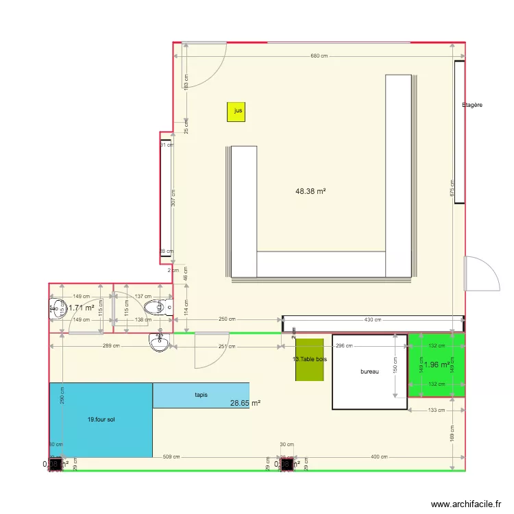 boulangerie ohain rdc 2. Plan de 0 pièce et 0 m2