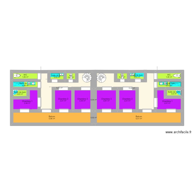 MAISON 1er etage. Plan de 0 pièce et 0 m2