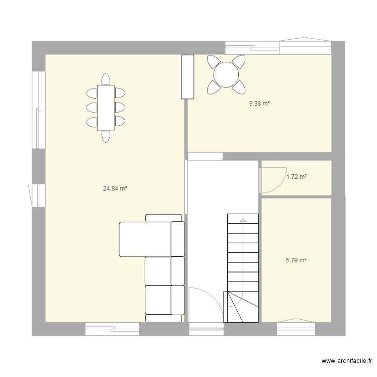 1er etage b. Plan de 0 pièce et 0 m2