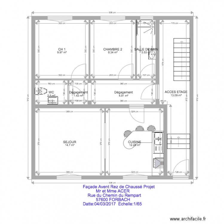 HASS REZ DE CHAUSSE PROJET 3. Plan de 0 pièce et 0 m2