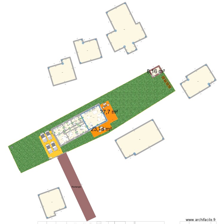 Saint guinoux cadastre 2 réseaux. Plan de 16 pièces et 698 m2