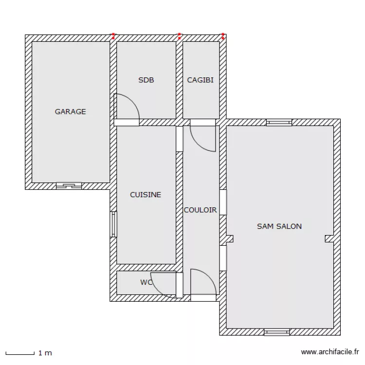 maison RDC. Plan de 
