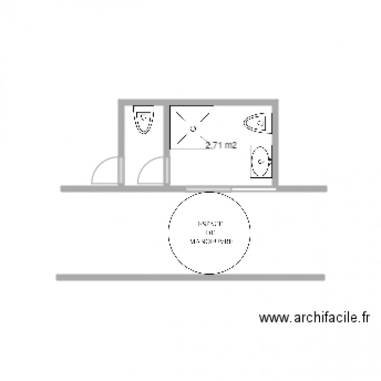 HOTEL NOCTUEL SDB ADPTEE. Plan de 0 pièce et 0 m2