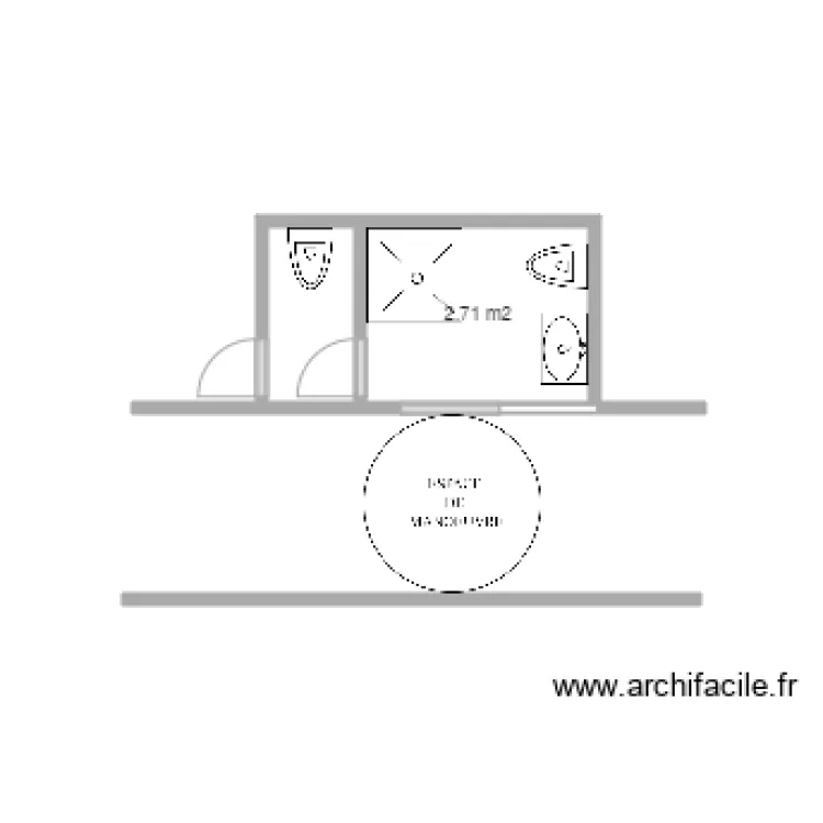 HOTEL NOCTUEL SDB ADPTEE. Plan de 